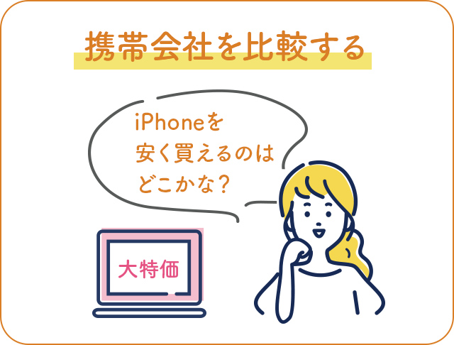携帯会社を比較する