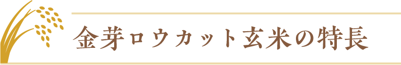 金芽ロウカット玄米の特長